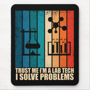 Funny lab tech vintage mouse pad