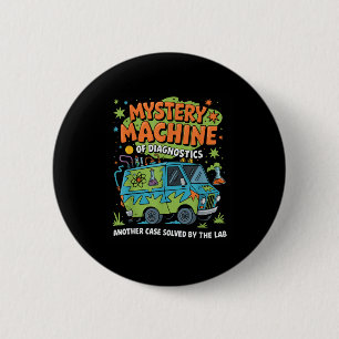 Funny Lab Week 2025 Retro Mystery Machine Of Diagn Button