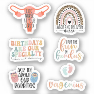 Funny Labor and Delivery Nurse pack Sticker