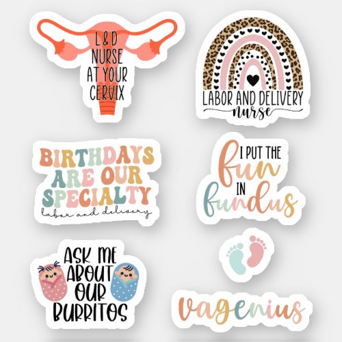 Funny Labor and Delivery Nurse pack Sticker