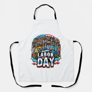Funny Labor Day Happy American Labor Day Apron