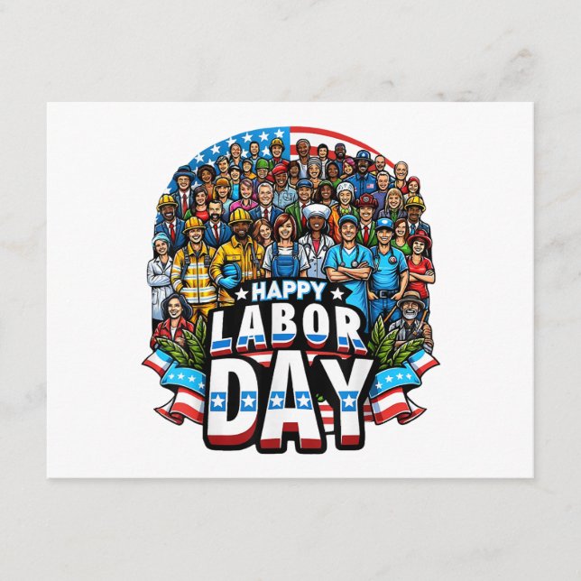 Funny Labor Day Happy American Labor Day Enclosure Card (Front)