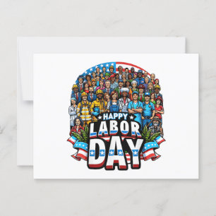 Funny Labor Day Happy American Labor Day Postcard