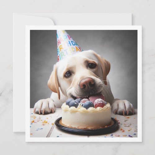Funny labrador birthday card labrador  invitation
