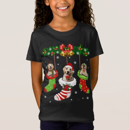 Funny Labrador Christmas Tree Socks Dog Lover Xmas T_Shirt