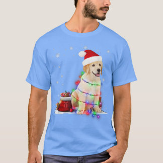 Funny Labrador Dog Tree Christmas Lights Xmas Paja T-Shirt