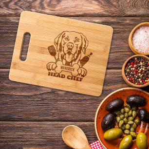 Funny Labrador Head Chef, Cool Engraved Cutting Board