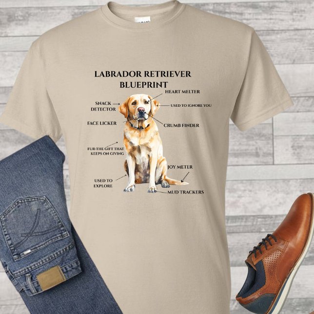 Funny Labrador Retriever  Blueprint T-Shirt (Creator Uploaded)