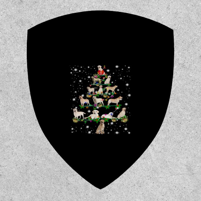 Funny Labrador Retriever Christmas Tree Classic T- Patch (Front)