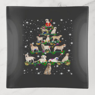 Funny Labrador Retriever Christmas Tree Classic T- Trinket Tray