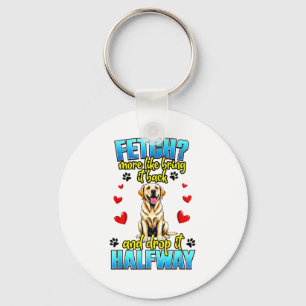 Funny Labrador Retriever Design For Dog Owner Keychain