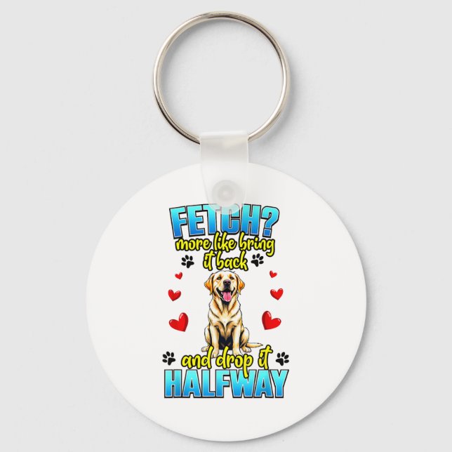 Funny Labrador Retriever Design For Dog Owner  Keychain (Front)