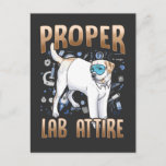 Funny Labrador Retriever Dog Chemistry Science Postcard<br><div class="desc">Laboratory Scientist Gift for Chemist Technician. Funny Labrador Retriever Dog Chemistry Science Humor.</div>