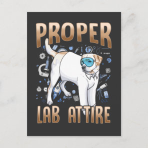 Funny Labrador Retriever Dog Chemistry Science Postcard