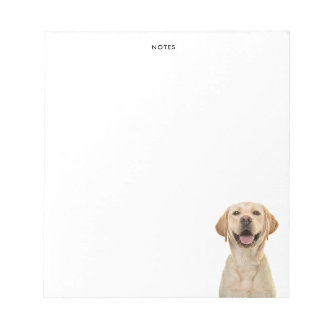 Funny Labrador Retriever Dog Personalized Name Notepad (Front)
