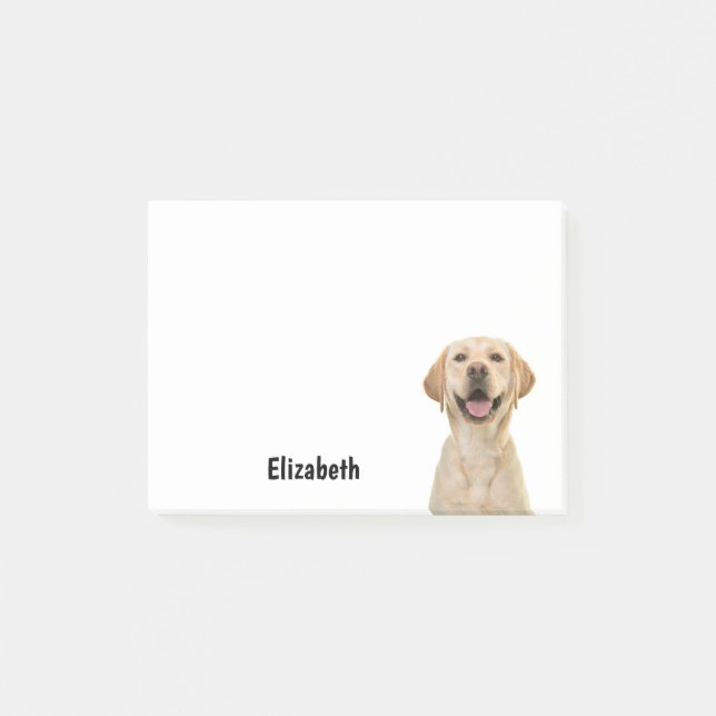 Funny Labrador Retriever Dog Personalized Name Post-it Notes (Front)