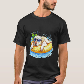 Funny Labrador Retriever Dog Relaxing Pool Float S T-Shirt