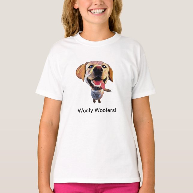 Funny Labrador Retriever Girls T-Shirt (Front)