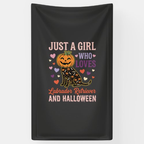 Funny Labrador Retriever Halloween Pumpkin Dog Banner