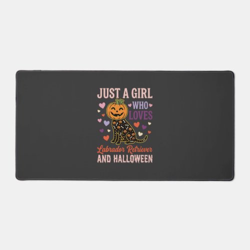 Funny Labrador Retriever Halloween Pumpkin Dog Desk Mat