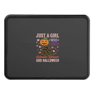Funny Labrador Retriever Halloween Pumpkin Dog Hitch Cover
