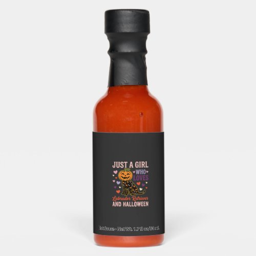 Funny Labrador Retriever Halloween Pumpkin Dog Hot Sauces
