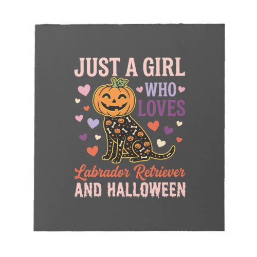 Funny Labrador Retriever Halloween Pumpkin Dog Notepad