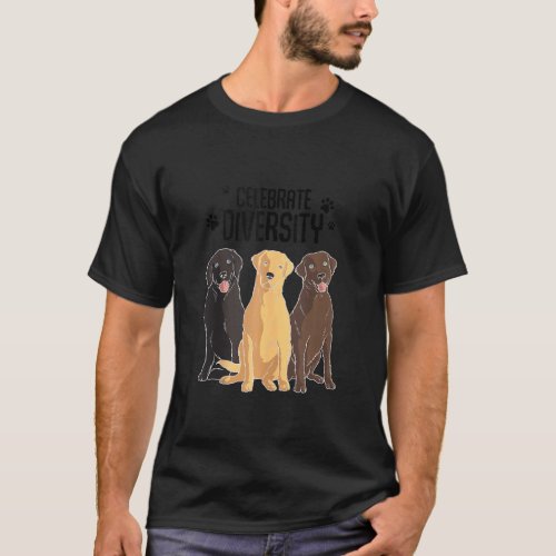 Funny Labrador Retriever Men Women Celebrate Diver T_Shirt