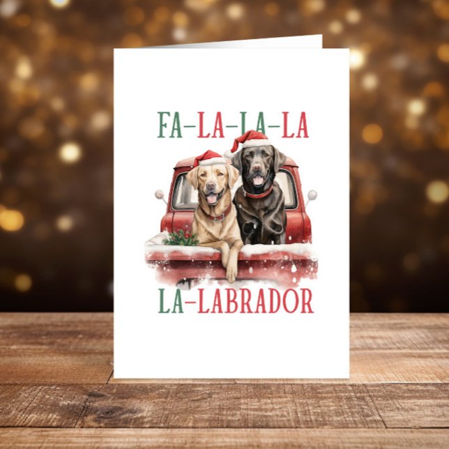 Funny Labradors Christmas Happy Holidays Holiday Card (Creator Uploaded)