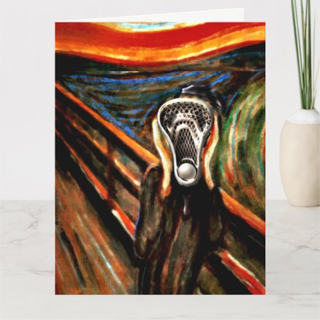 Funny Lacrosse Birthday Card (Front)