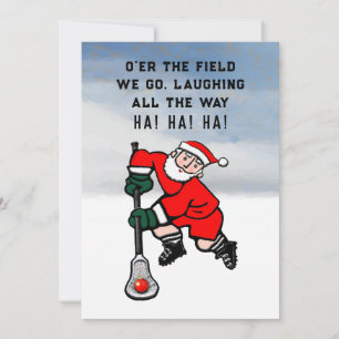 Funny Lacrosse Christmas Holiday Card