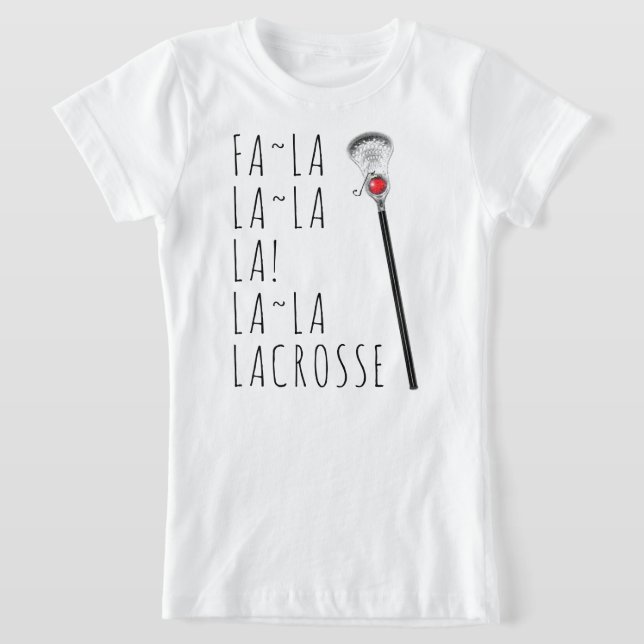 Funny Lacrosse Christmas T-Shirt (Laydown)