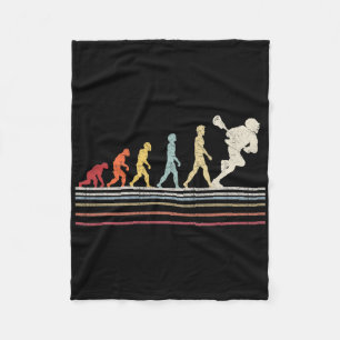 Funny Lacrosse Evolution Of Man Sport Retro Vintag Fleece Blanket