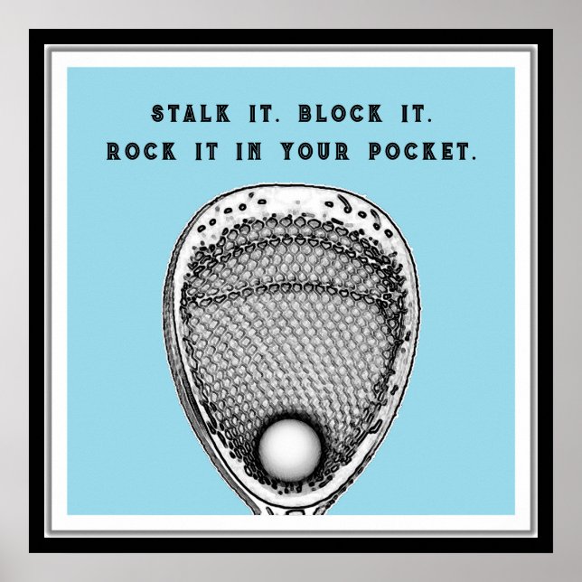 Funny Lacrosse Goalie Poster (Front)