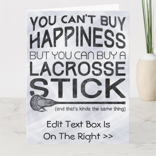 Funny Lacrosse Greeting Card Birthday Card