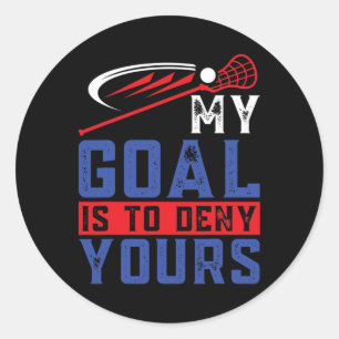 Funny Lacrosse Merch - Novelty Lacrosse Players De Classic Round Sticker