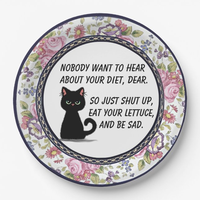Funny Ladies Luncheon Tea Party Custom Paper Plates (Front)
