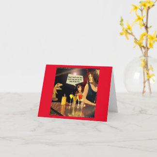 Funny Ladies Night Out With T-Rex Card
