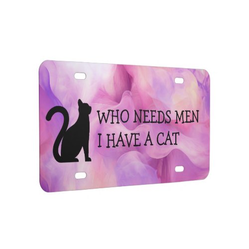 Funny Ladies Novelty Cat Lover Saying License Plate