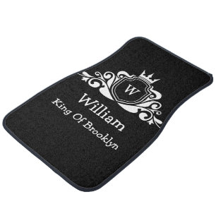 Funny Ladies or Men's Royal Monogram Car Mats Set