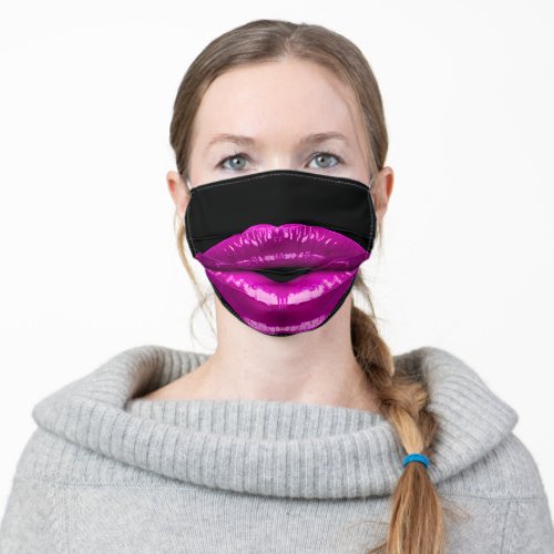 Funny Ladies Pink Lips Novelty Adult Cloth Face Mask