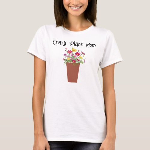 Funny Ladies Plant Flowers Theme T_Shirt