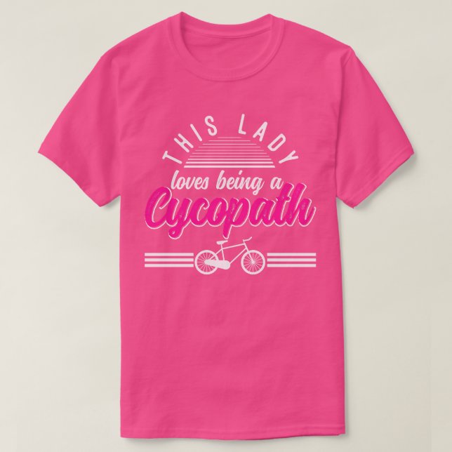 Funny Lady Cycling Riders Cyclist Bicycle Mountain T-Shirt (Design Front)
