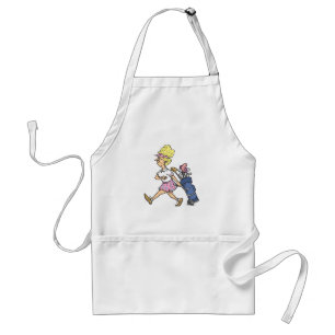 funny lady golfer cartoon graphic adult apron