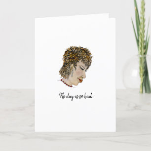 Funny Lady Taking a Nap Card