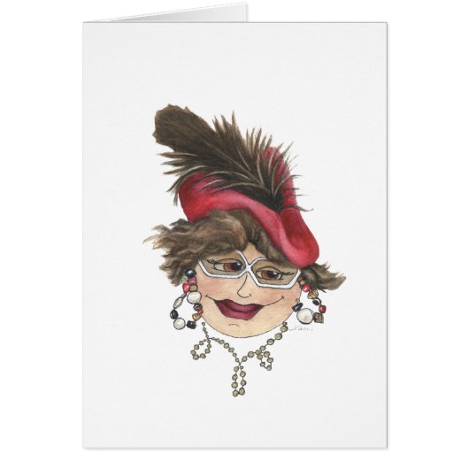 Funny Lady Who Can't Keep Secrets Cards (Front)