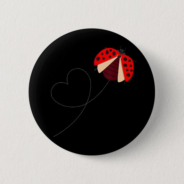 Funny Ladybug Button (Front)
