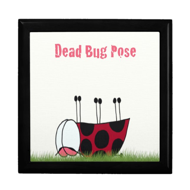 Funny Ladybug Dead Bug Yoga Pose Gift Box (Front)