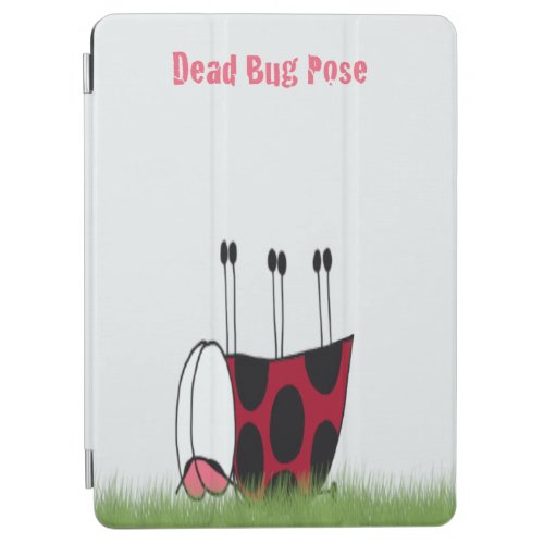 Funny Ladybug Dead Bug Yoga Pose iPad Air Cover