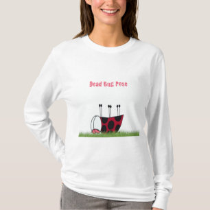 Funny Ladybug Dead Bug Yoga Pose T-Shirt